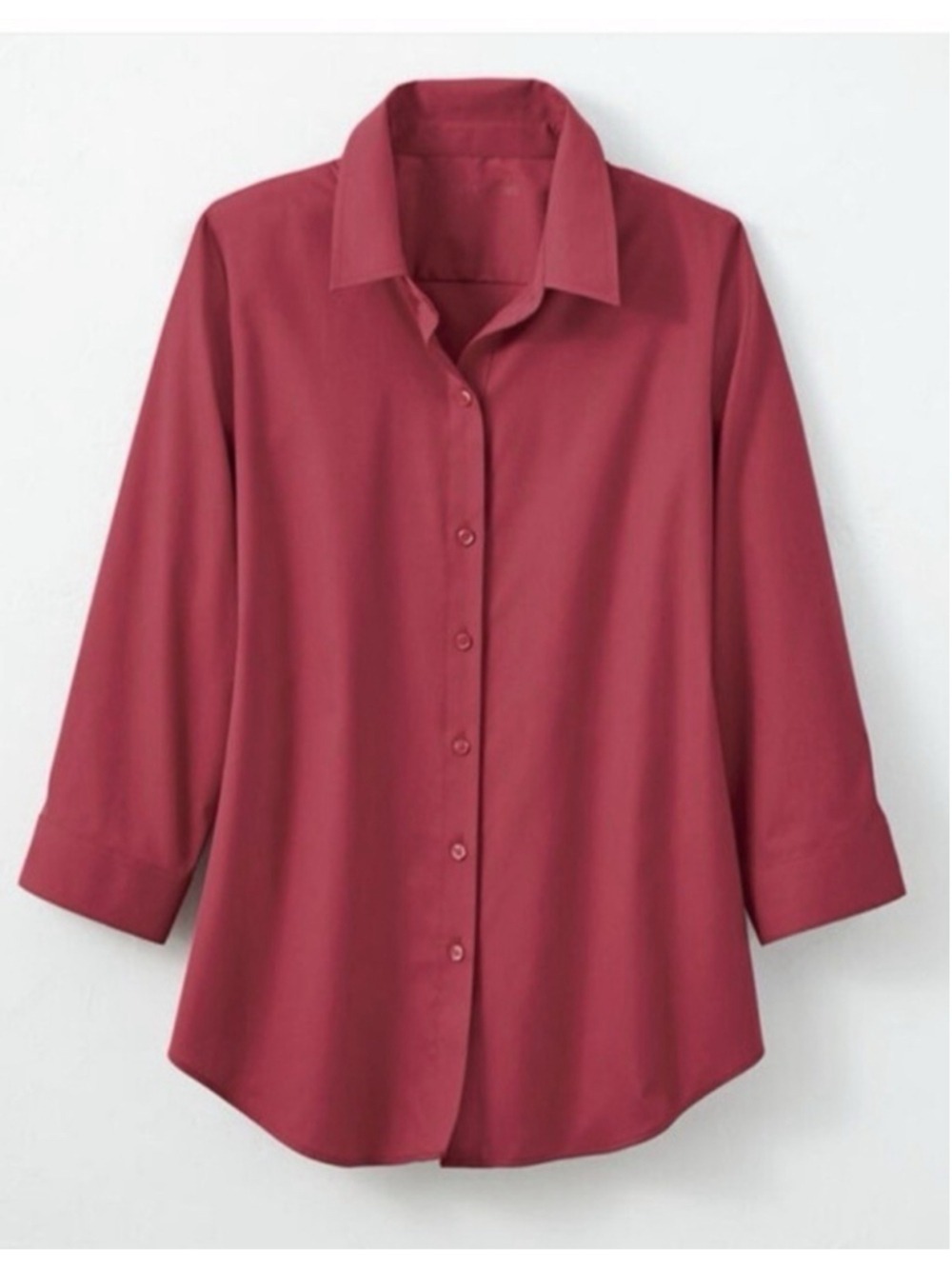 Coldwater Creek Pink Non Iron Blouse 20W Plus Women Cotton Feminine Work Preppy